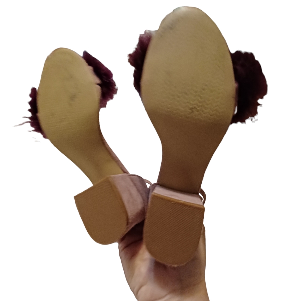 Steve madden leather and feather Imelda sandals size 5 - Picture 8 of 9